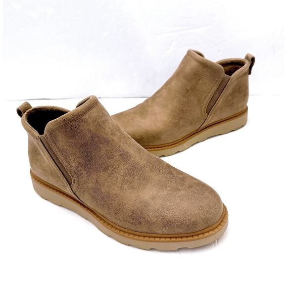 Dr Scholls Boots Women's Size 7.5 Tan Margo Manmade Lowtop Round Toe Foam Insole - Picture 2 of 8